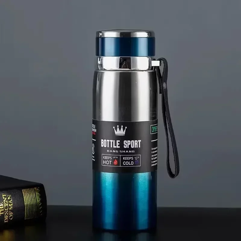 Stainless Steel Thermal Water Bottle - 800ML Vacuum Insulated Flask