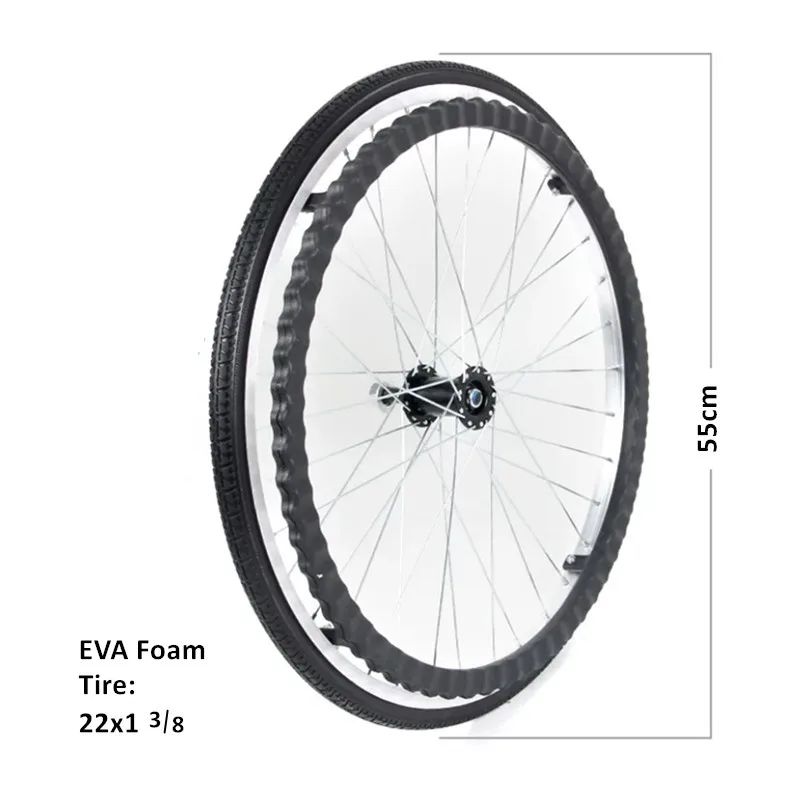 ALWAYSME 22 inches Rear Wheel With Hand Trim Grip For Wheelchairs,Walkers 3