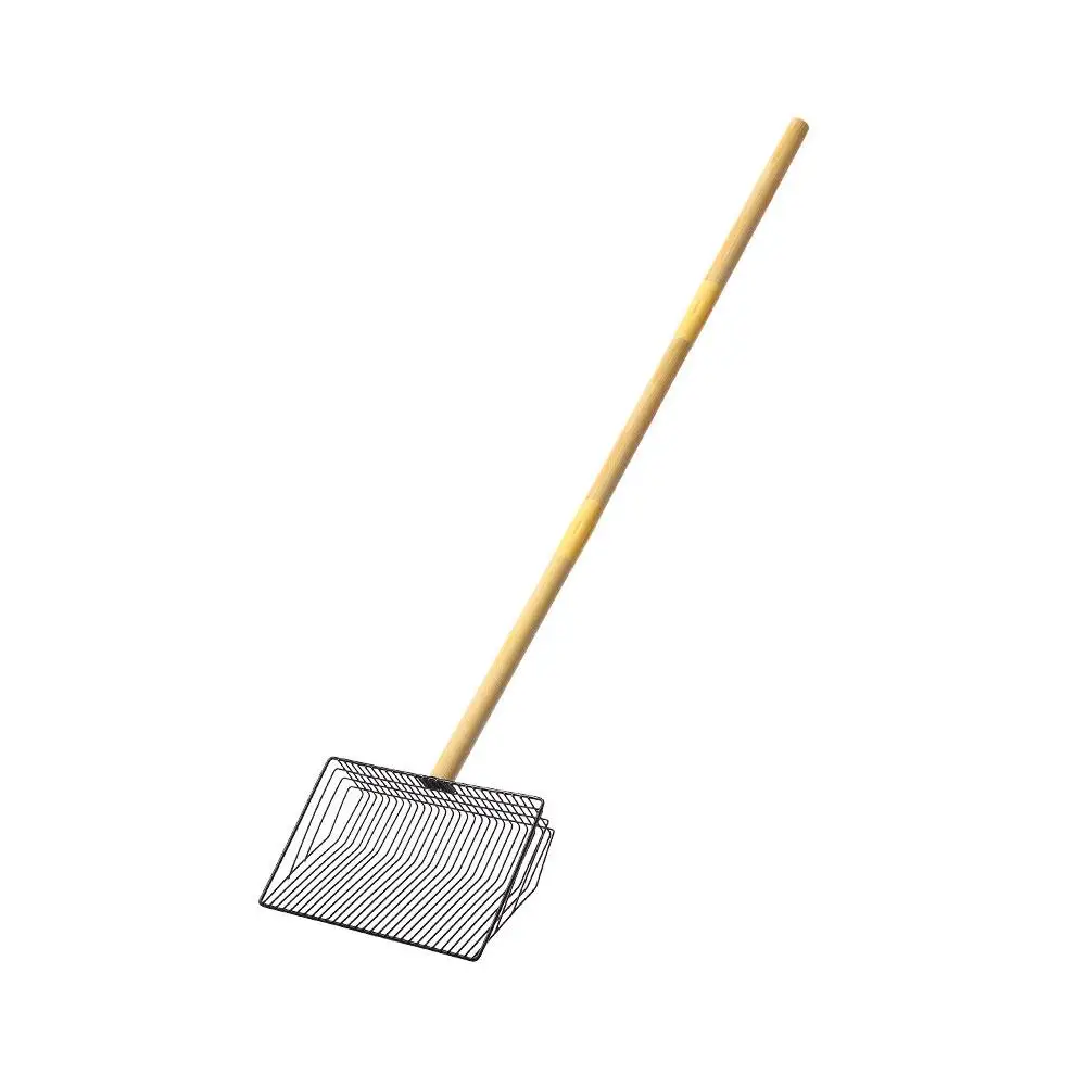 Steel Chicken Coop Cleaning Tool Wooden Handle Manure Chicken Accessories Coop Shovel Heavy-duty F3G8