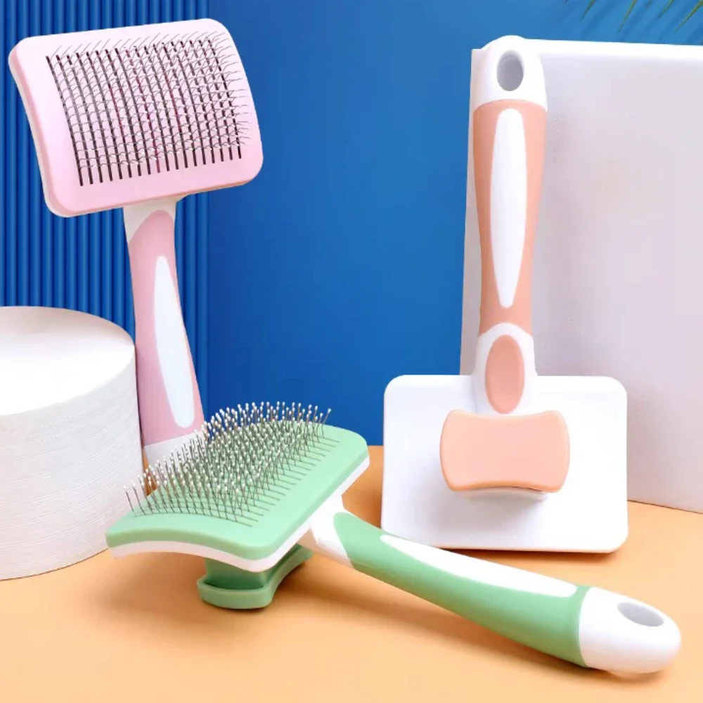 

Cat Brush Self Cleaning Slicker Dog Brush Removes Loose Hair Mats Tangles Comb Soft Dog Puppy Pet Grooming Tool Cat Accessories