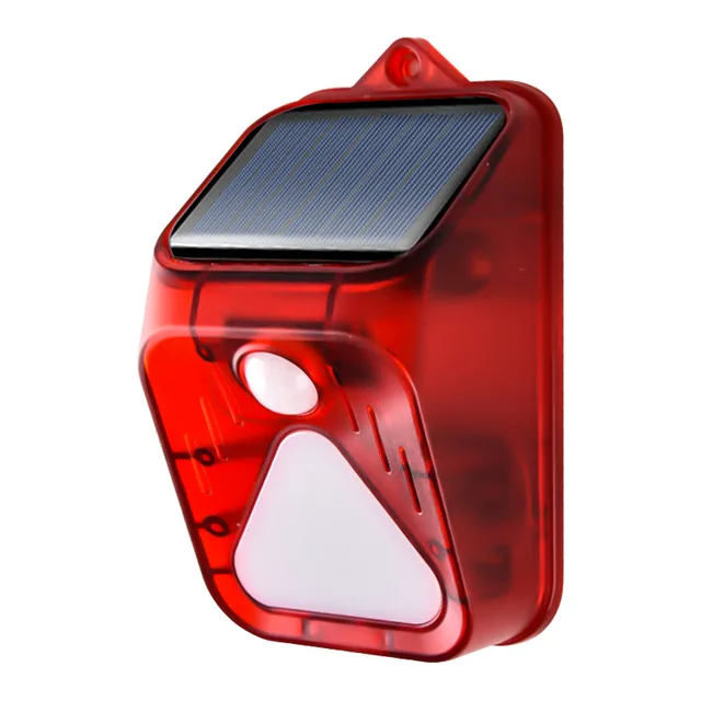 Waterproof Solar Powered Alarm Light Remote Control Motion Sensor Detector Siren Strobe Alarm Pet For Home Yard Outdoor Security 5