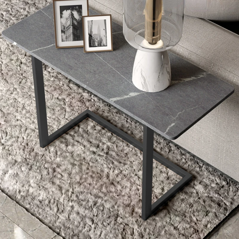 

Stone Plate Modern Minimalist Living Room Small Coffee Table Sofa Side Table Corner Table Nordic Rectangular Bedside Table