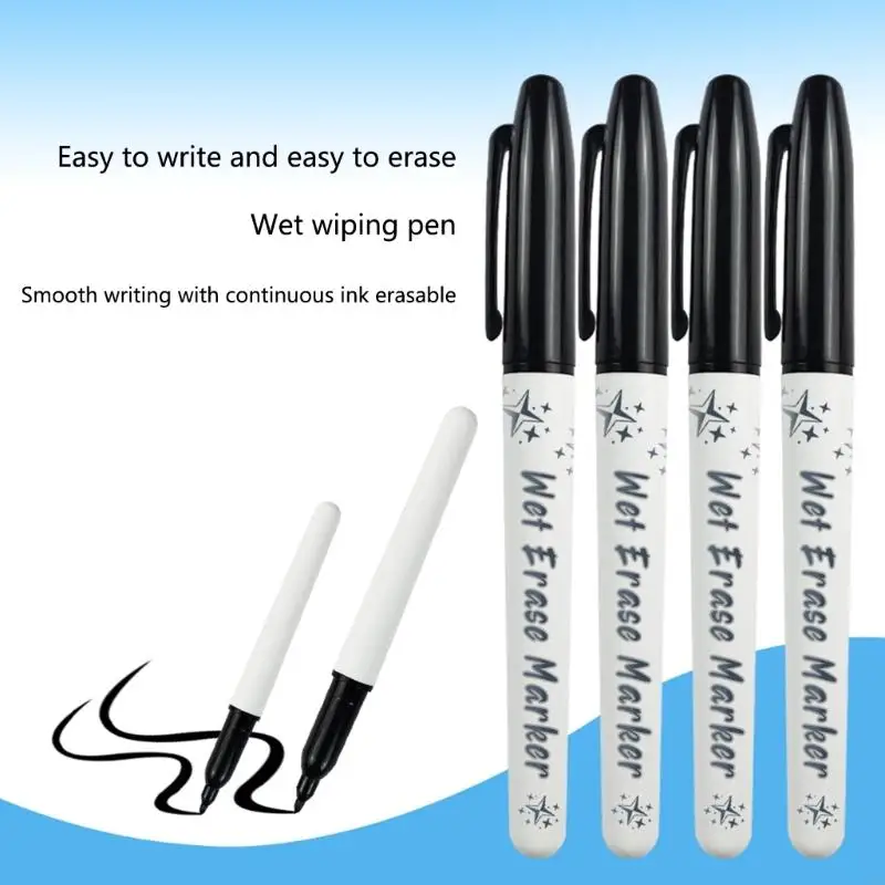 12PB 6Pcs Disappearing Pens Vanishing Water Soluble Air Erasable Marker Pens Set