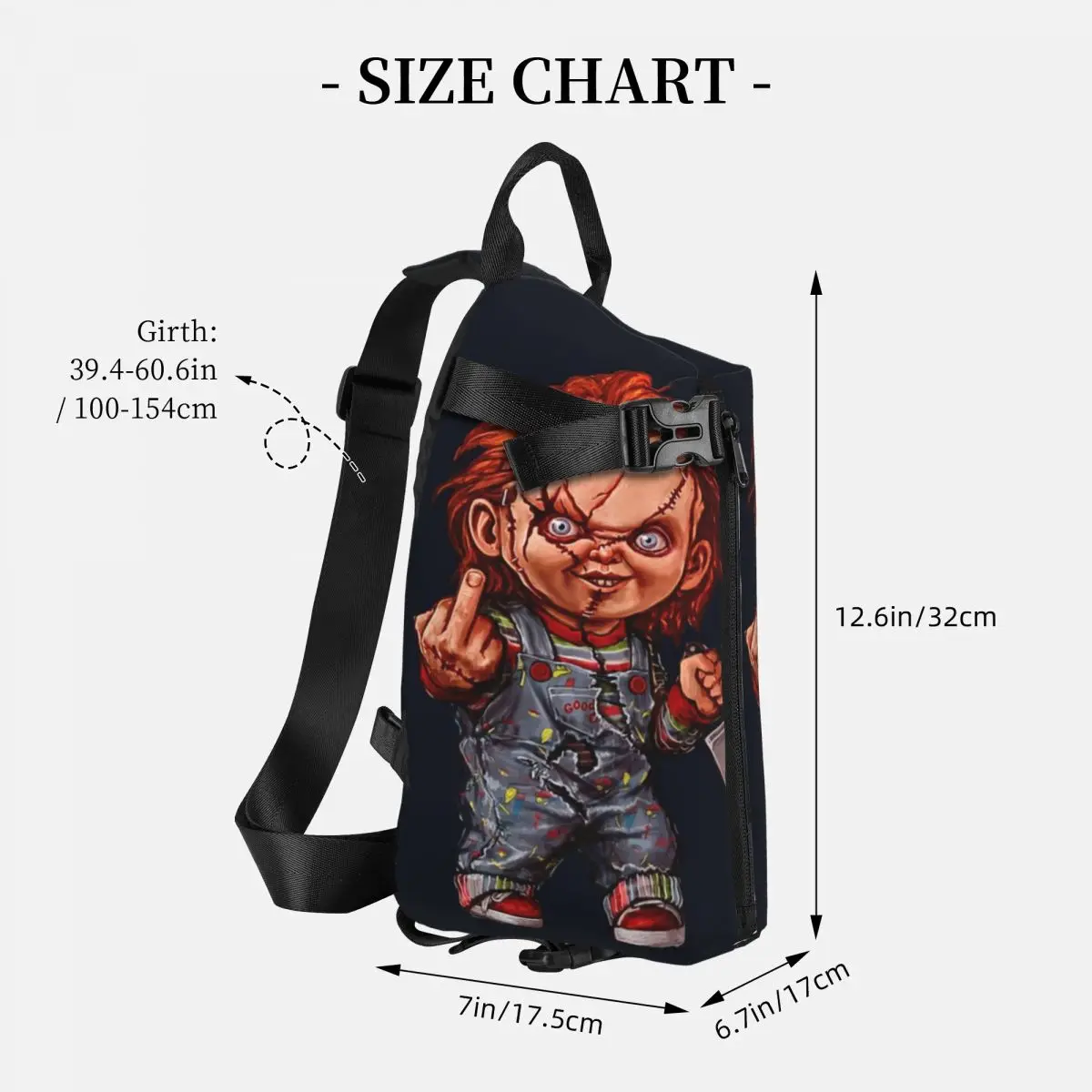 Chucky Shoulder Bags Chest Cross Chest Bag Diagonally Casual Messenger Bag Travel Handbag 6