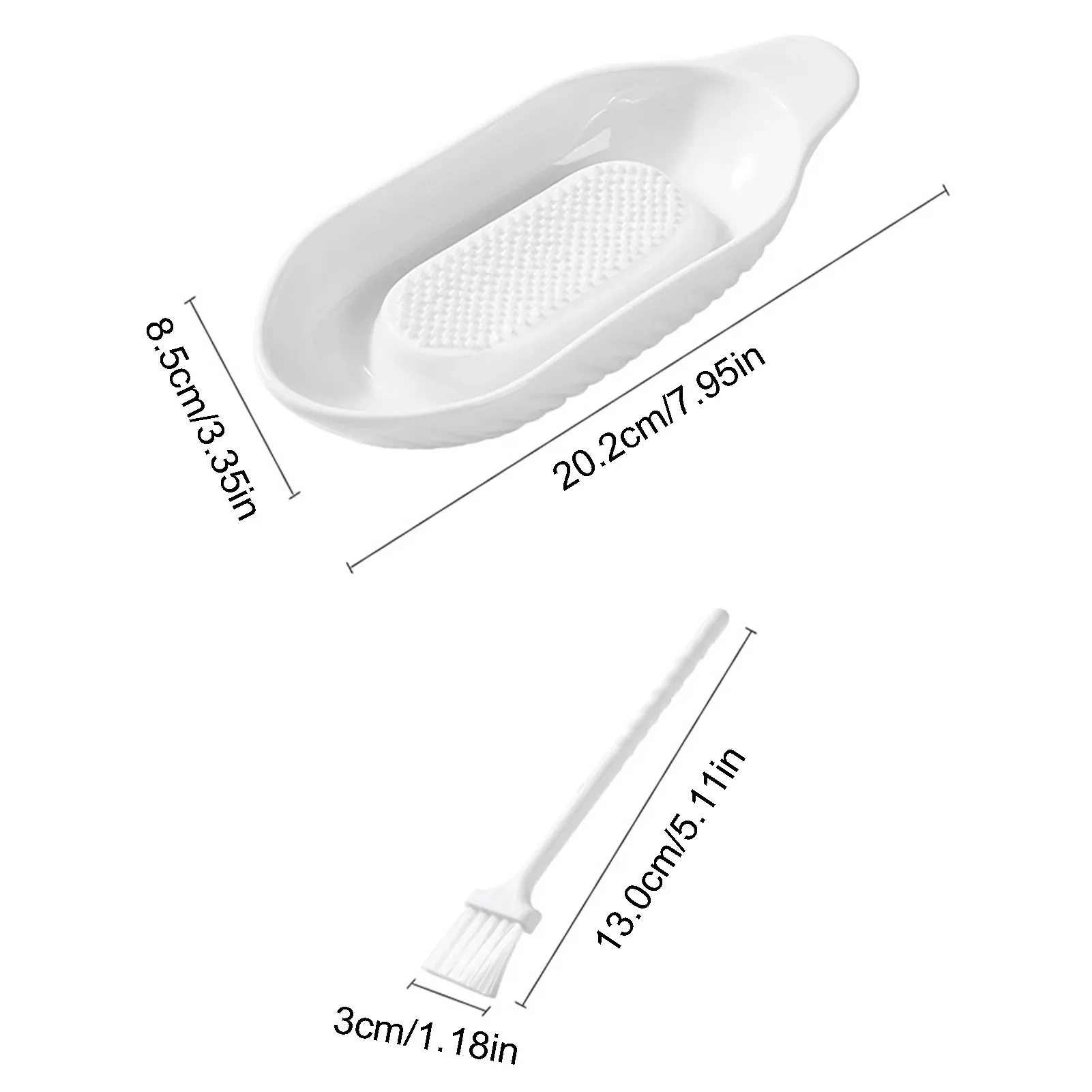 Ceramic Multipurpose Grater Plate for Ginger, Wasabi, Garlic, Cheese, and More