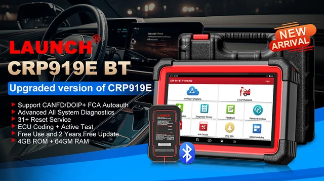 Starten x431 crp919e bt auto diagnose tool dbscar vii vci auto obd obd2  scanner aktiver test ecu codierung canfd doip 31 reset - AliExpress