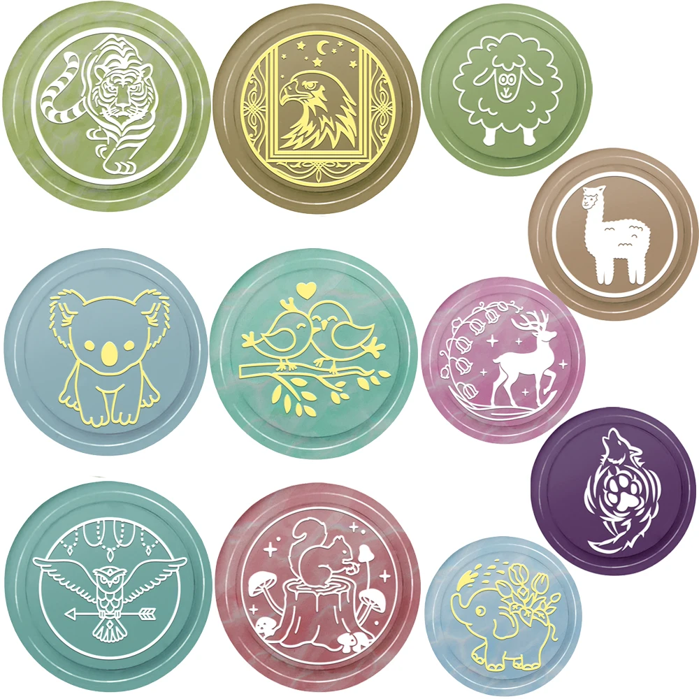 

Маленькая Овечка, коала, Орел, тигр, олень, птица, пара, восковая печать, штамп для электронной почты, блокнота, открытки, пригласительные конверты, Подарочный Декор 2024