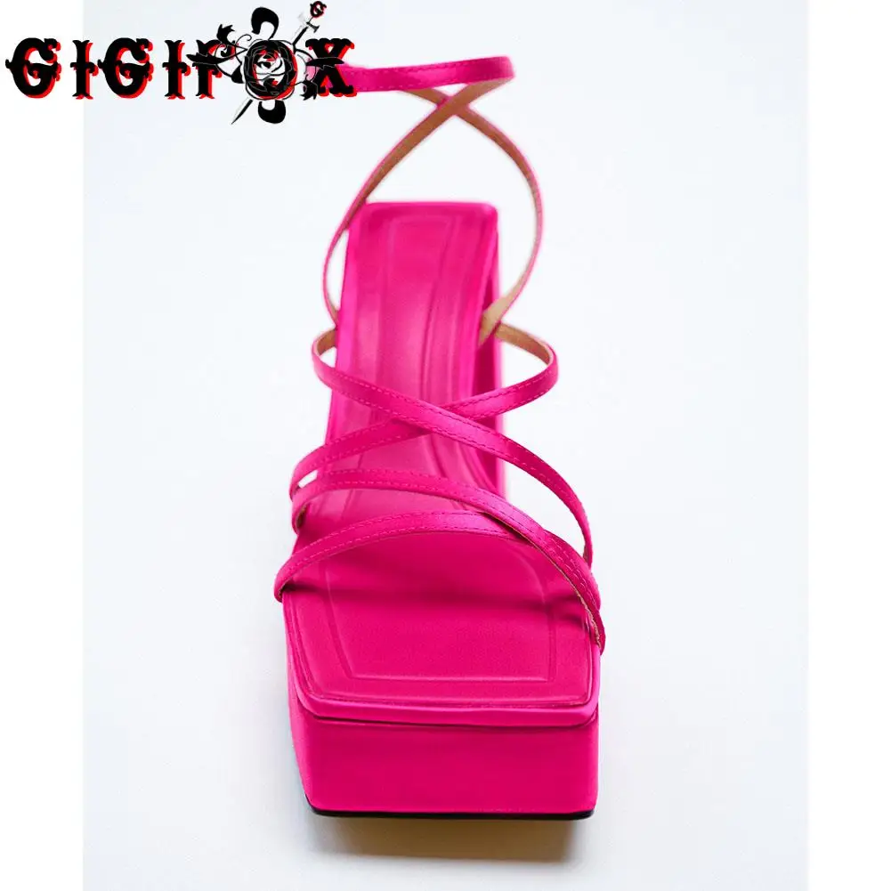 platform block heel sandals