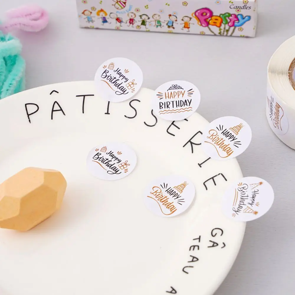 50-500pcs Cute Happy Birthday Stickers for Children's Birthday Party Gift Sealing Decorations decorative stickers decorative labels stickers self adhesive stickers cartoon sticker paper stickers adhesive stickers cartoon stickers holiday party decorations