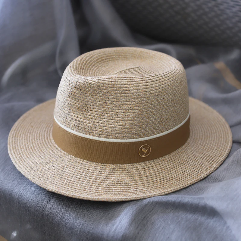 Panama Straw Hat Summer Soft Shaped Top hat Men Wide Brim Beach Sun Cap UV  Protection Women Sun Shading Jazz Hat Holiday Gift