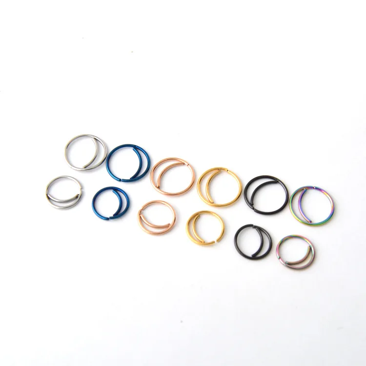 

Fashion Men Women Punk Piercing Earrings Color Gold Black Stainless Steel Nose Ear Moon Nail Studs Earrings Jewelry
