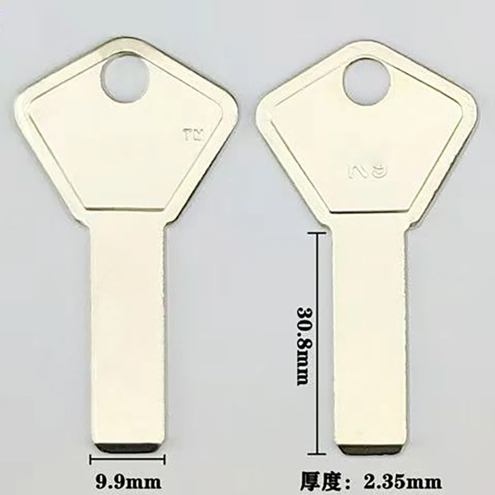 JMCKJ 5PCS For K9 Flat Extra-wide Flat Key Blank Fingerprint Lock Curve Super C Multi-track Key Blank