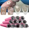 6pcs New Nail Art Stamp Pen Set Nail Art Pen Set Stamping Plate Nail Diy Nail Doodle With Petal Embellished Seal Pen 6
