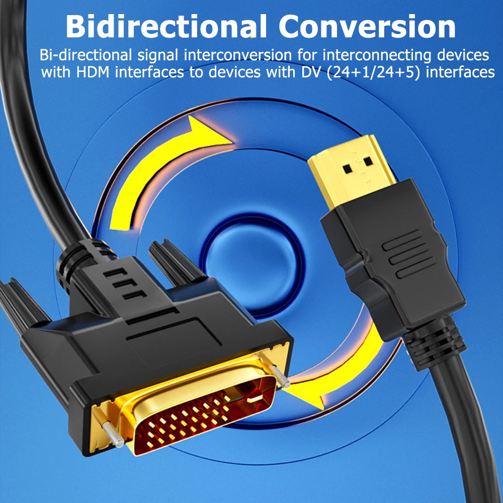 DVI to HDMI Cable HDMI Adapter 4k to DVI PS5 TV Box monitor xbox series x projetor PS4 5m Hdmi converter wire