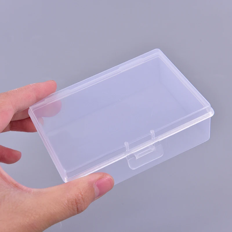 2pcs Transparent Plastic Boxes Playing Cards Container Plastic Storage