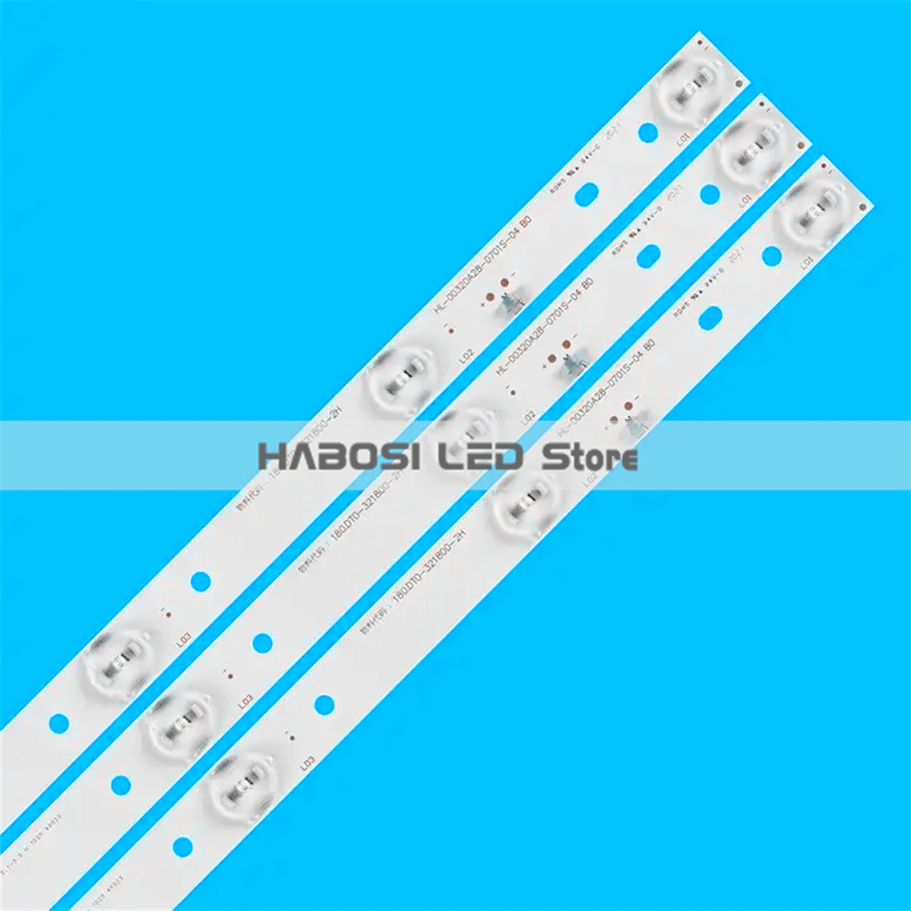 New 3pcs/Kit LED Strips for HL 00320A28 0701S 04 05 D3 A2 A3 A6 B0-D4 110-113 H 6034 ZDCX32D07-ZC14FG-05 303CX320031 CX315DLEDM 3