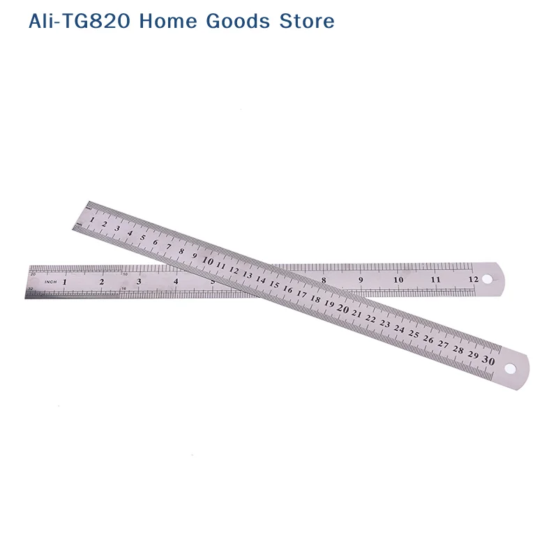 [TG820]1Pc 30cm 스테인레스 스틸 직선자 사무용품 측정 용품