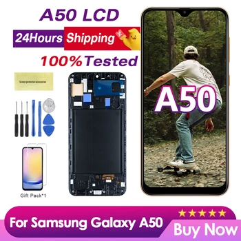 Affichage pour Samsung Galaxy A50 SM-A505F SM-A505FN LCD écran tactile numériseur avec cadre pour Samsung A50 pièces de rechange