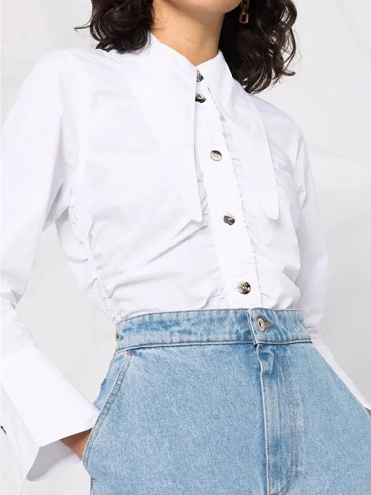 Down Collar White Shirt 2022 