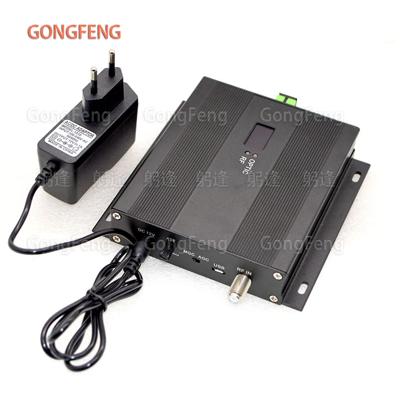 HOT SELL New FTTH CATV Optical Transmitter 1550nm 10dBm 5km SC/APC Connector With MGC AGC OLCD Display RF Inch Inpt Wholesale