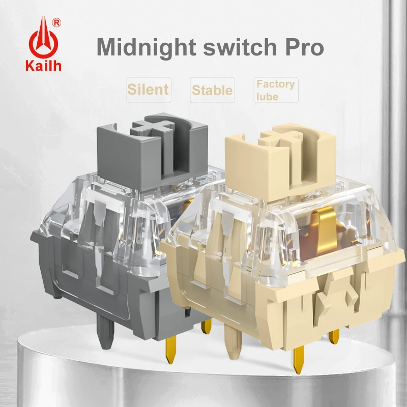 Kailh Meia-noite Interruptor Pro Pinos mx Interruptor de Teclado Mecânico Silencioso Tátil Linear