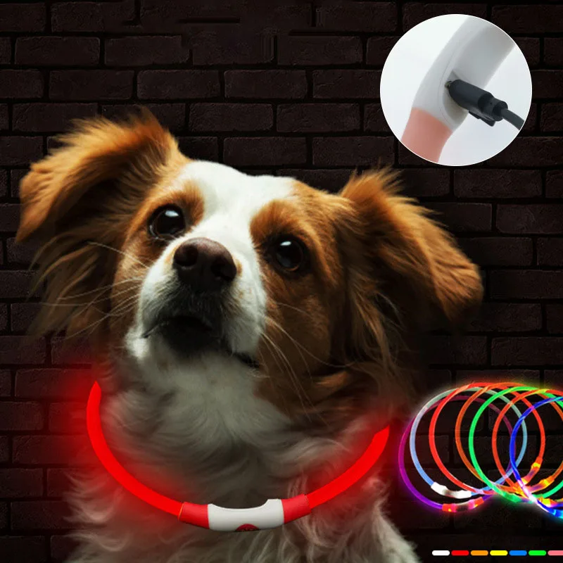 Led Dog Collar Luminous Usb Cat Dog Collar 3 Modes Led Light Glowing Loss Prevention LED For Dogs Pet Accessories dog collar,pet collar