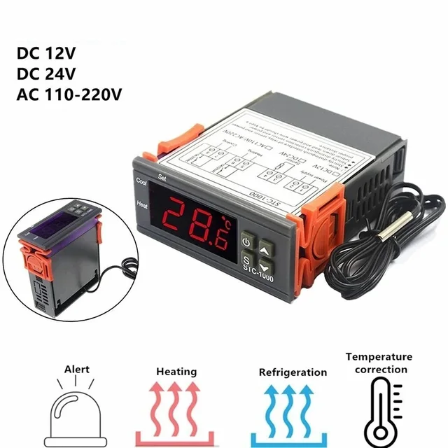 Üvegházhatású Kerti Virágok Intelligens Elektronikus Hőmérséklet -Vezérlő Mini Egyszerűen Felszerelt Tenyésztési Fűtés Tartson Meleg Kapcsolót