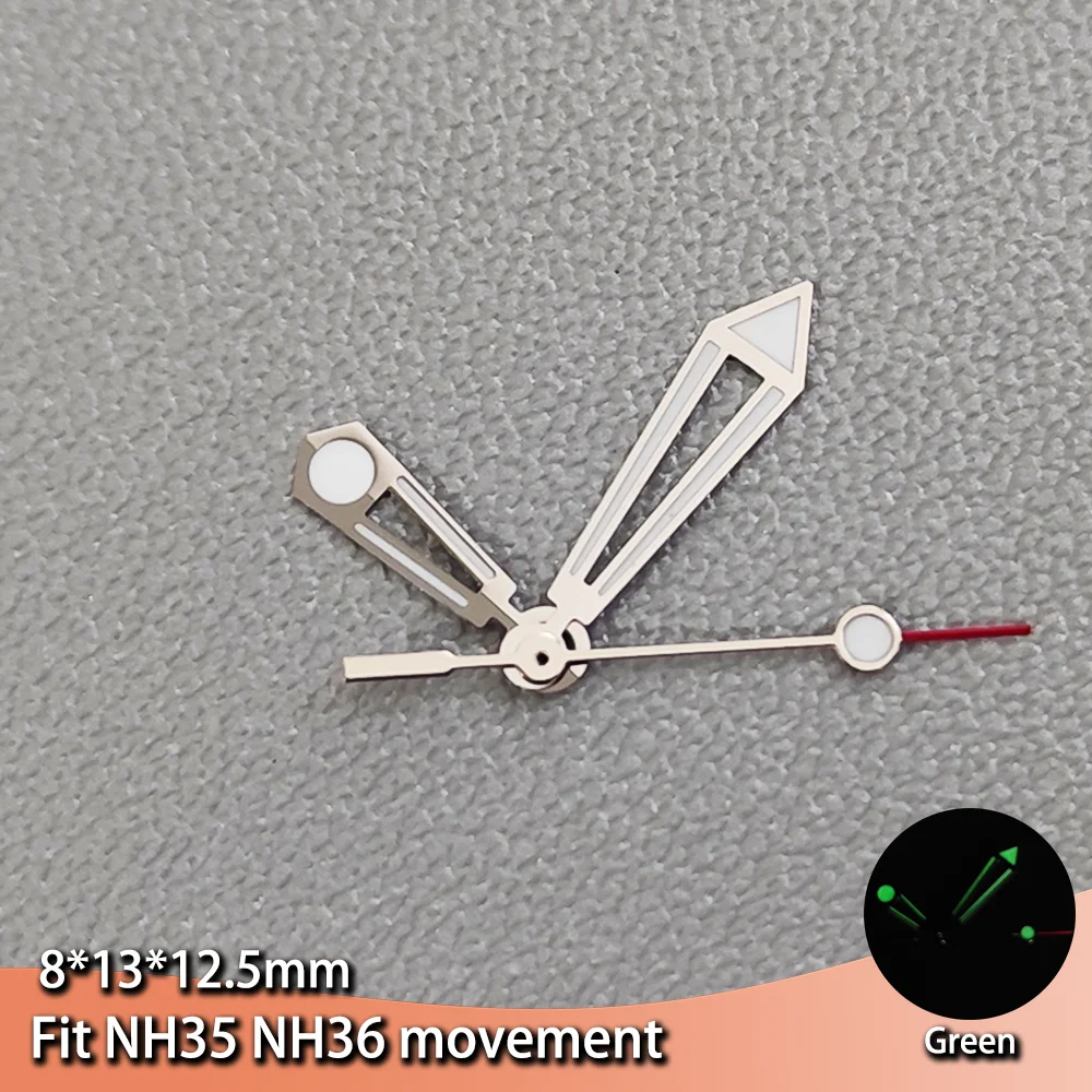 Pointer Luminous Green Watches Hands NH35 NH36 Series ETA 2836 2824 Miyota 8205 and 8215 Parts New Watch Movements