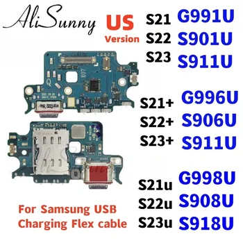 USB Charging Port Flex Cable for Samsung S23 S21 Plus S22 Ultra 5G G991U S906U S918U G780F Charger Dock Connector Board Flex