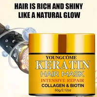Masque capillaire réparateur, biotine, collagène, kératine, traitement des cheveux, après-shampooing, huile essentielle, nourrissant pour les cheveux secs et endommagés 3