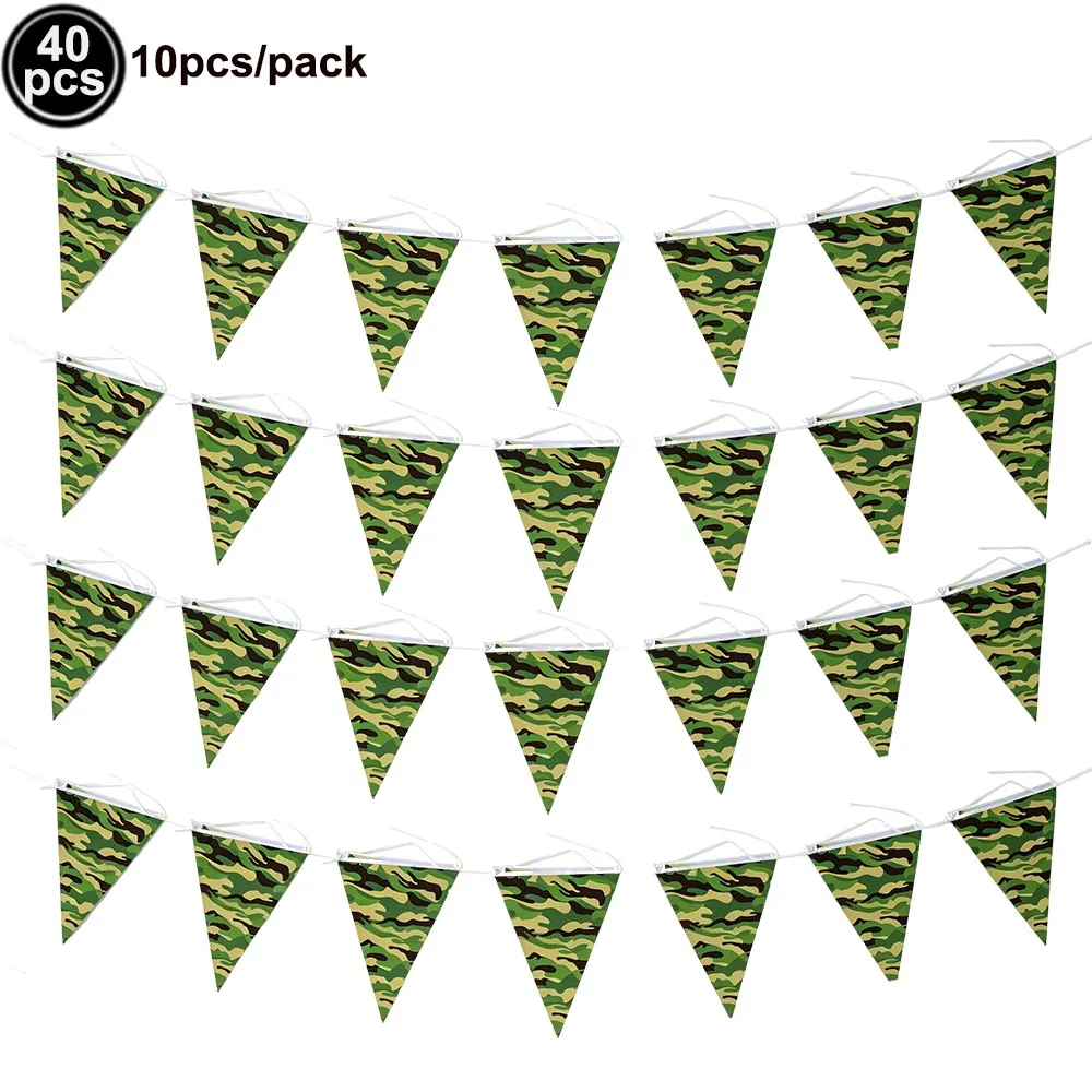 Military-Themed Camouflage Balloon Decorations for Boys' Birthday Party Supplies