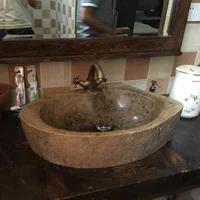 Centennial Stone Wash Basin Vintage Pebble Table Basin Natural Stone Washbasin Art Basin Wash 2