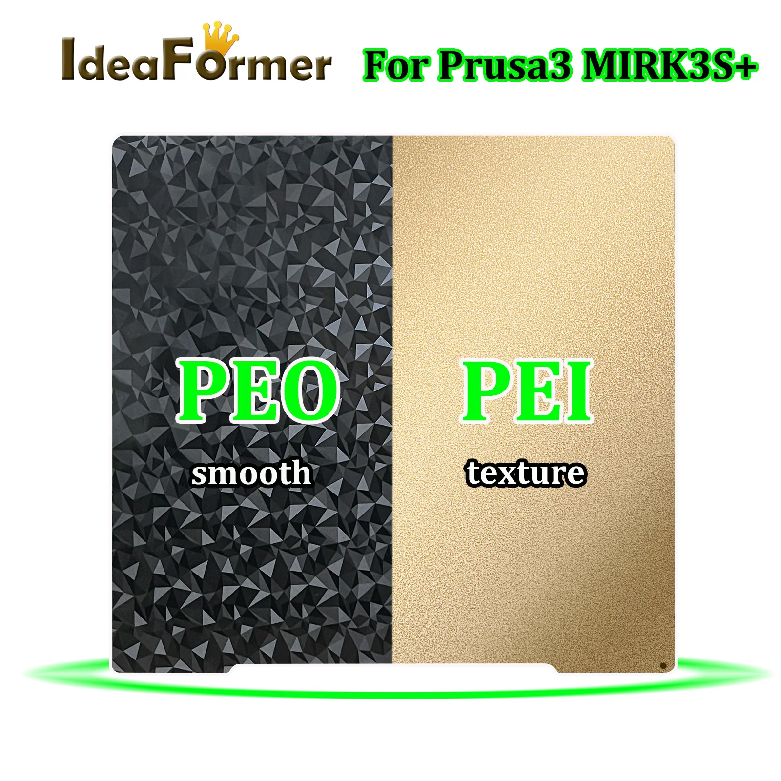 

241MM PEO Plate For Prusa i3 MK2.5S Mk3 MK3S Smooth PEO Plate Double Sided Texture PEI Spring Steel Sheet for Prusa MK3S Upgrade