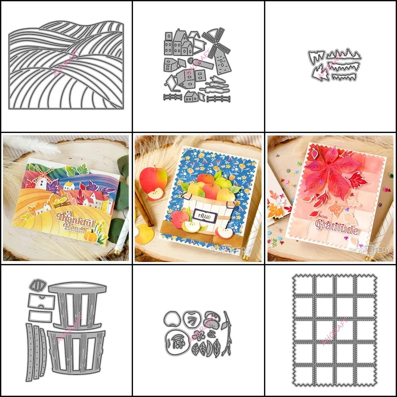 

6 Autumn Collections New Cutting Dies Metal Cut Dies Stencils Scrapbooking Photo Album Decorative Embossing DIY Paper Cards
