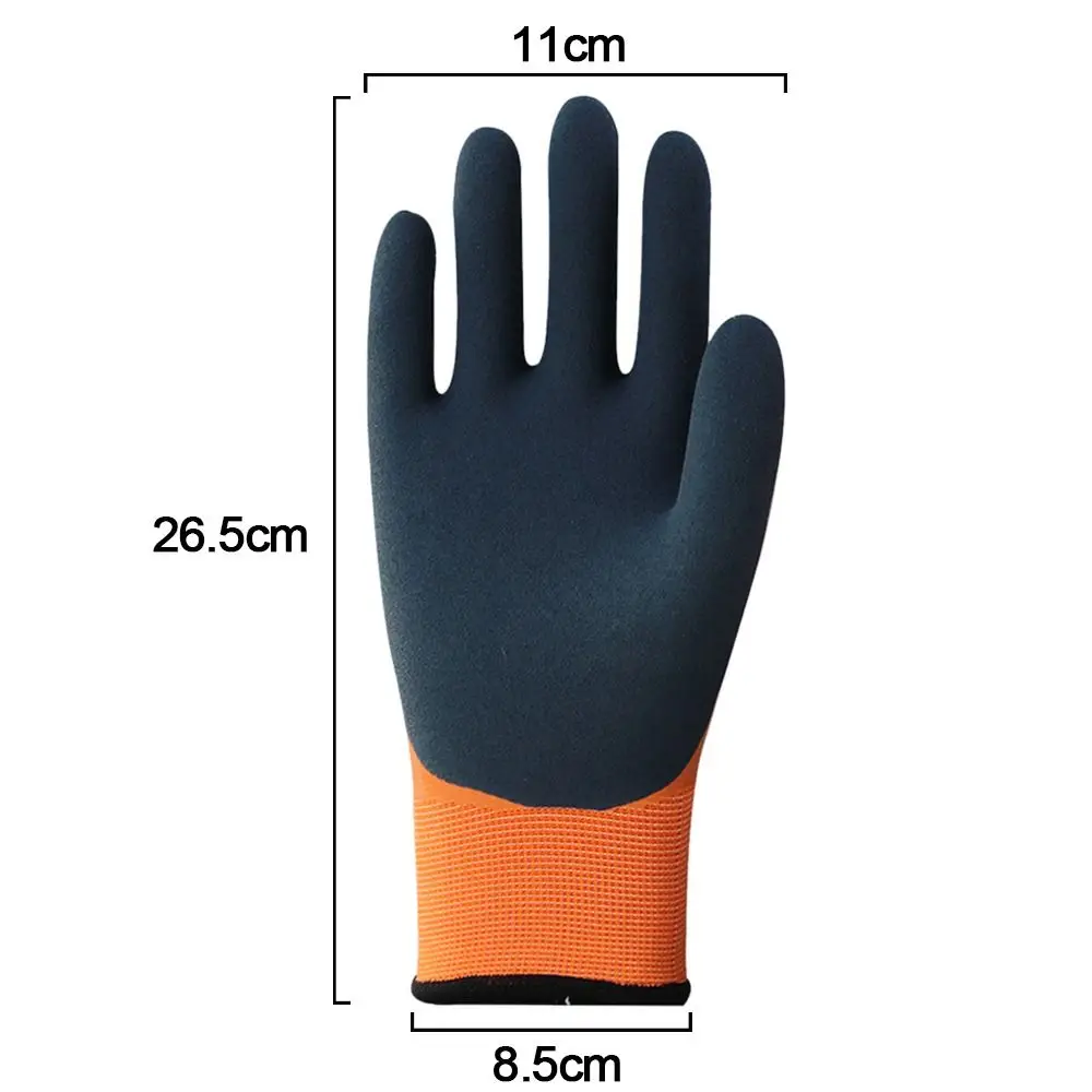 1Pair Unisex Thermal Lined Winter Work Glove Outdoor Sports Waterproof Cold Resistant Safety Gloves Anti-freeze Gardening Gloves,work gloves,protective gloves,waterproof gloves,gardening gloves