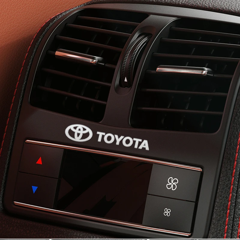 3D 금속 자동차 인테리어 스티커 배지 Toyota Prado Yaris Hilux Verso Fortuner Supra Corolla Camry 용 자동차 스타일링