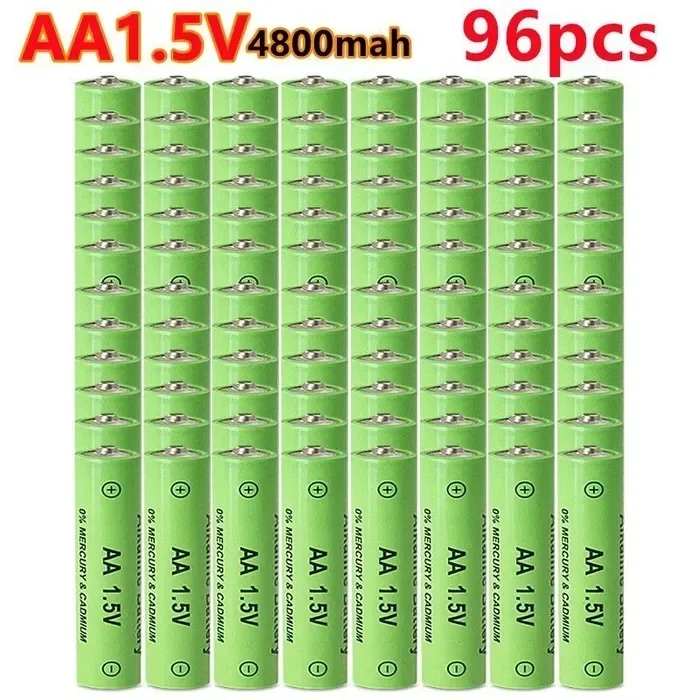 

Free delivery 2024 best-selling 100% AA rechargeable battery 1.5V 4800mAh, Alkaline technology for LED lights, toy cameras