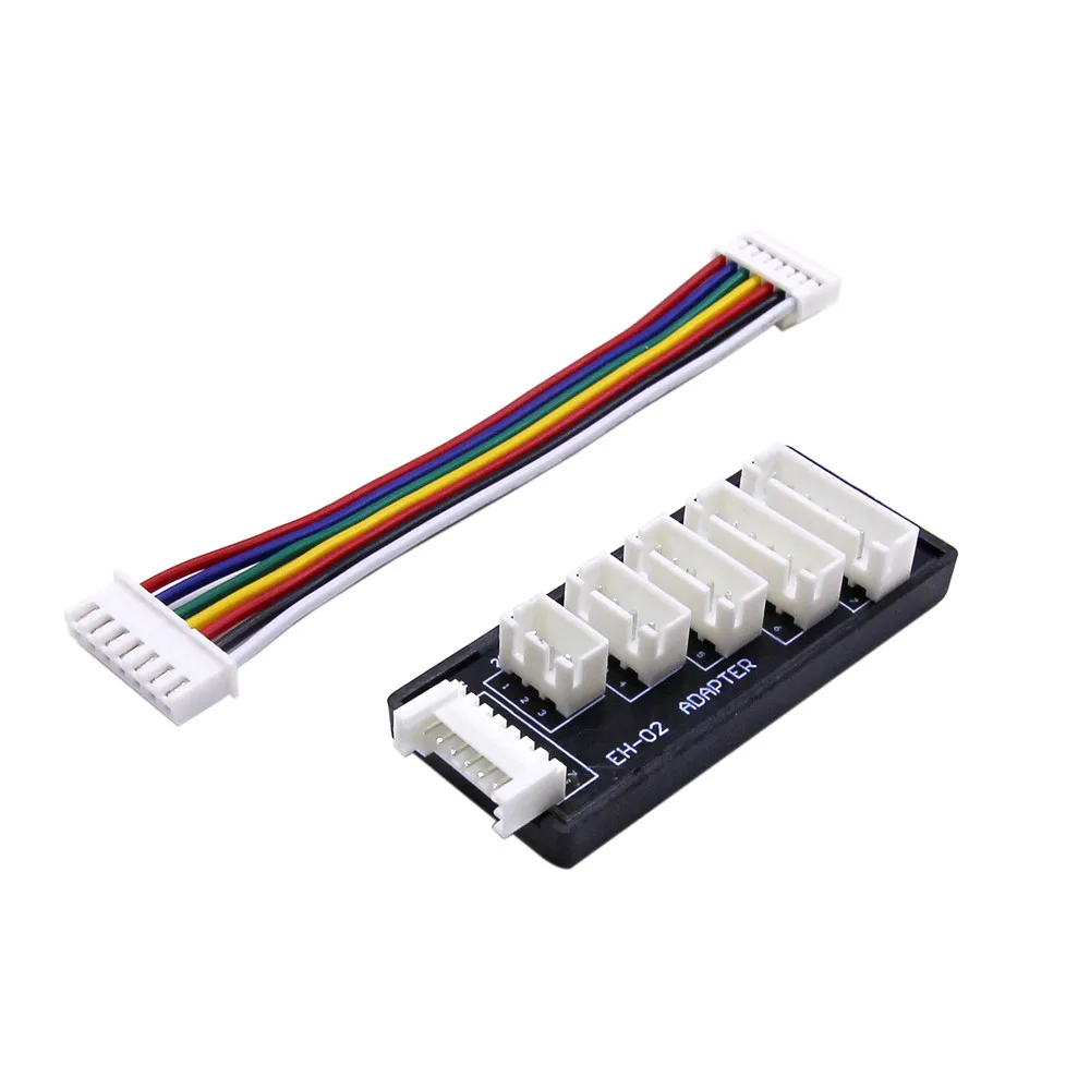 Carte adaptateur d'équilibre JST XH 6S pour chargeur multiport Lipo RC, connecteurs mâles et câbles silicone.