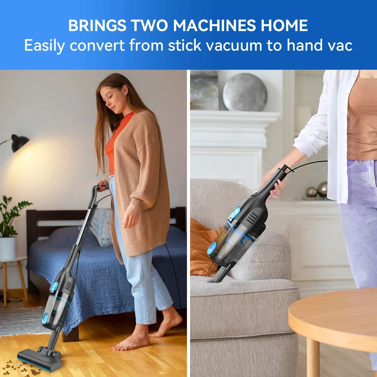 INSE R3S/R6X Corded Vacuum Cleaner Handheld Stick Vacuum Powerful 3 in1 Lightweight Vacuum Cleaners for Home Hard Floor Pet Hair 6