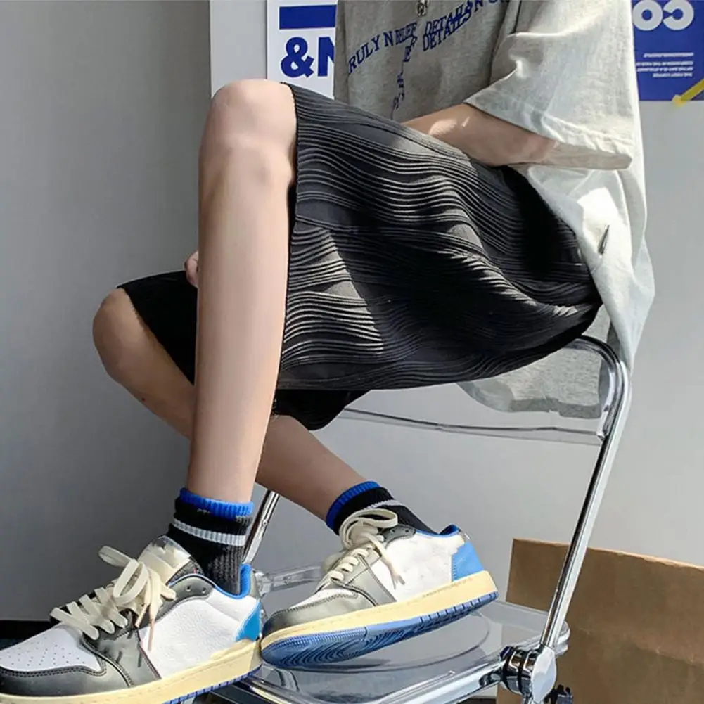 

Sweat Absorption Thin Oversized Solid Color Baggy Shorts Streetwear