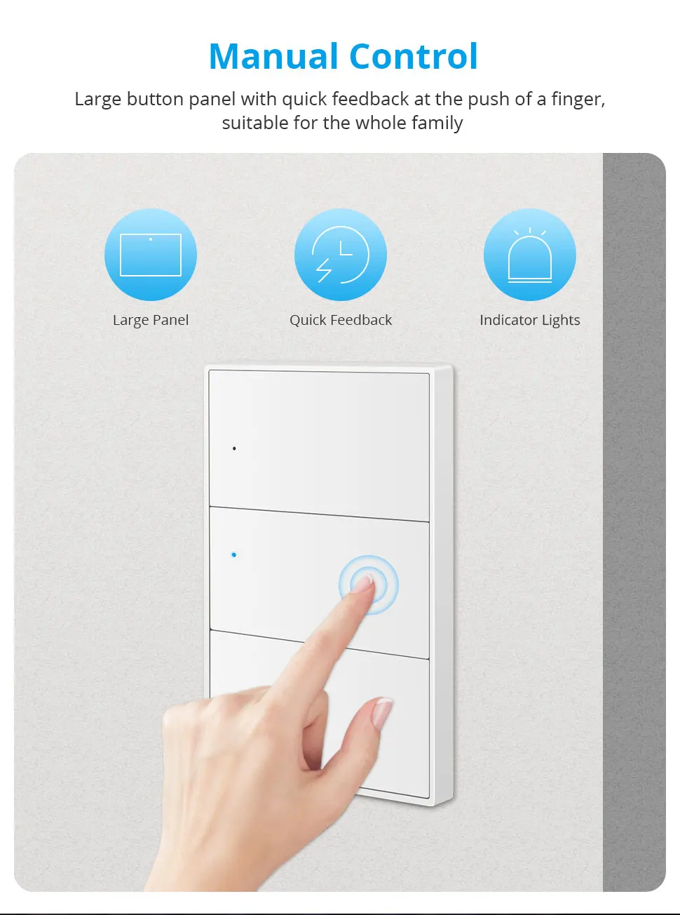Matter Over WiFi Smart Wall Light Switch 1 2 3 4 6 Gangs with Neutral Switch US