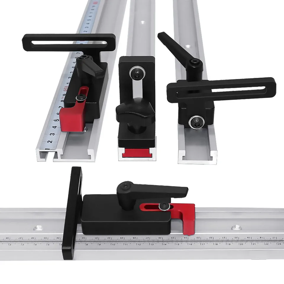Wotendy 30 Type verstekrailstop, T-Track Slot Verstekmeter Connector, T-Slot Verstekrail Stop Schuifverstekmeter Hek Connector Rail Retainer Chute Locator voor Gids Rail voor Hout