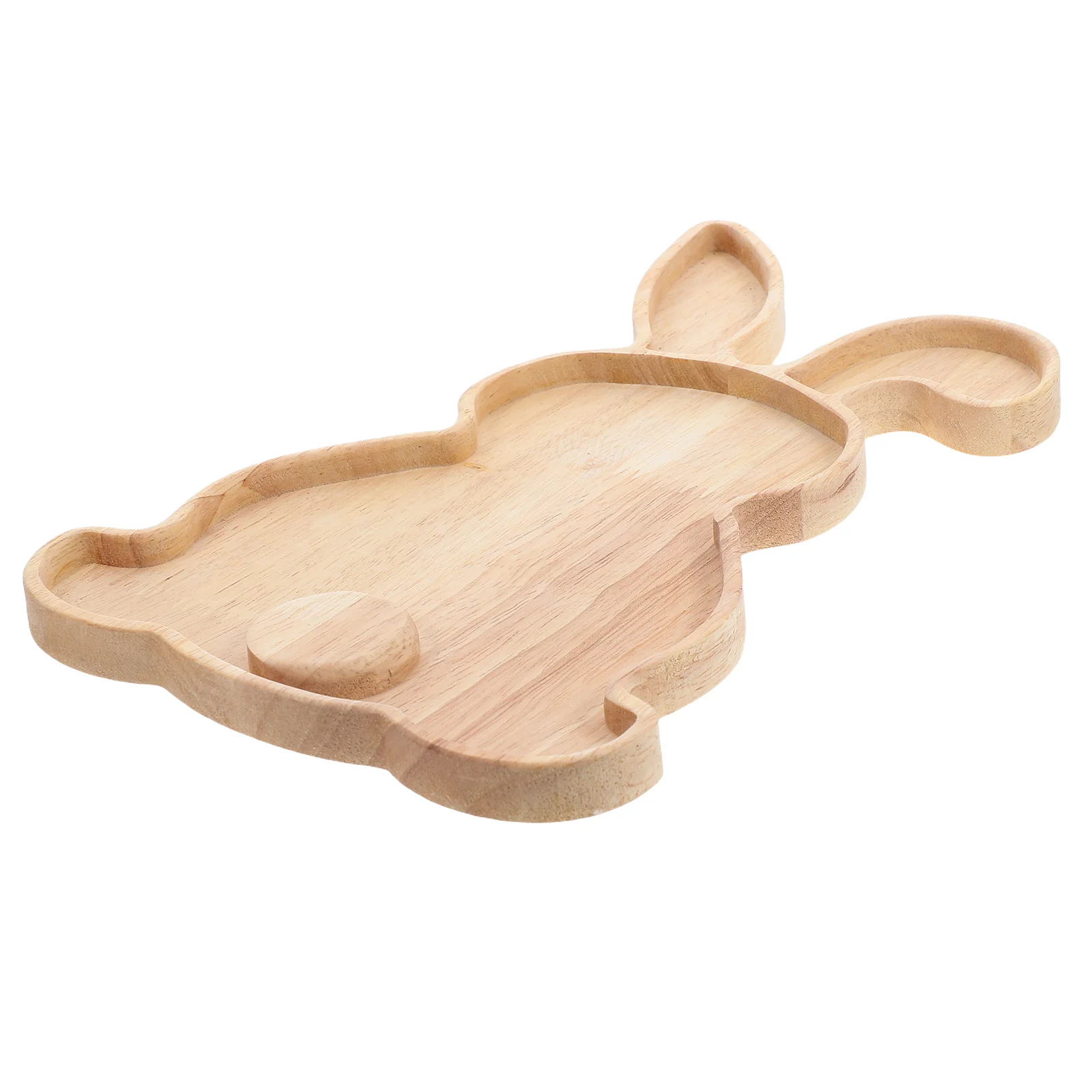 Rabbit Serving Tray Food Wood Plate Decor Shape Wooden Fruit Desktop Easter Bunny 5
