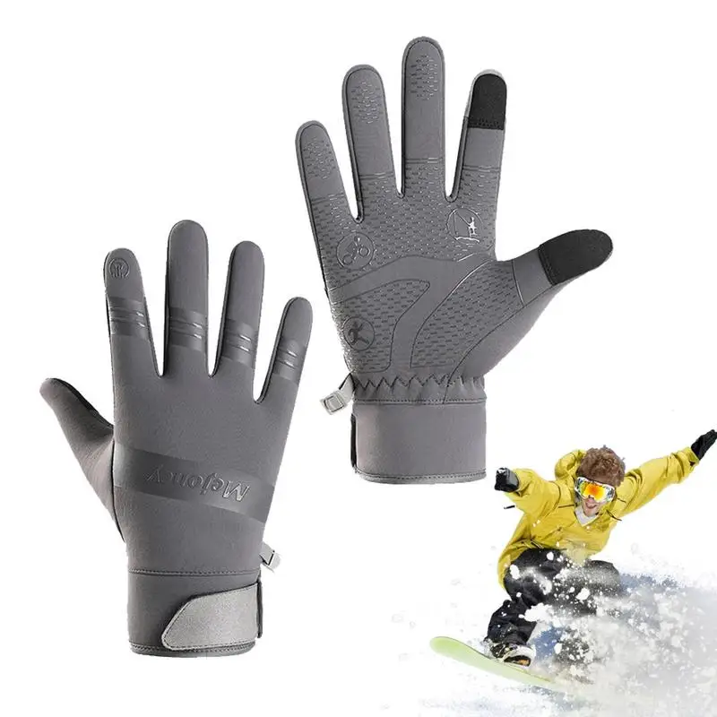 

Теплые перчатки для мужчин, теплые велосипедные перчатки, ветрозащитные, для холодной погоды, водонепроницаемые, с мягкой подкладкой, для сенсорного экрана, для мужчин