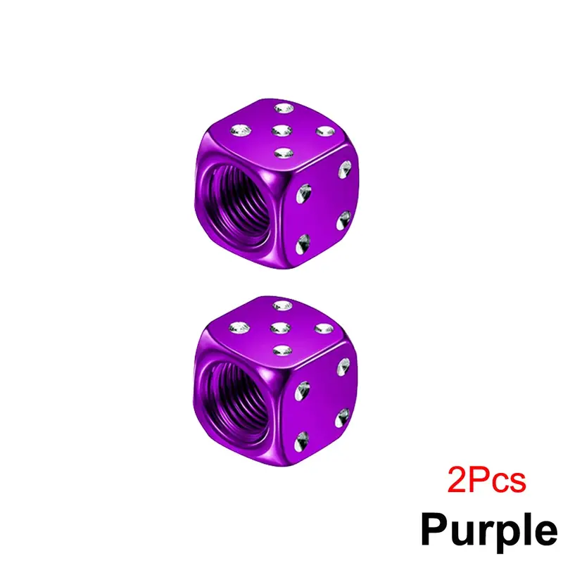 DSYCAR 2/8Pcs Aluminum Tire Valve Caps Dice Wheel Stem Tyre Tire Wheel Stem Air Valve Dust Cover for Car Truck Motocycle Bike - Image 9