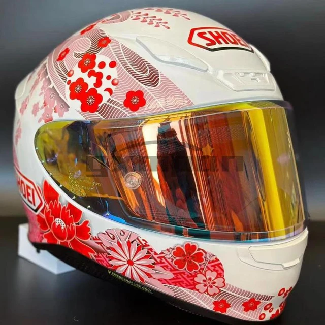 フルフェイスのオートバイ用ヘルメットz7,白い桜,モトクロスレース用,Tc-10