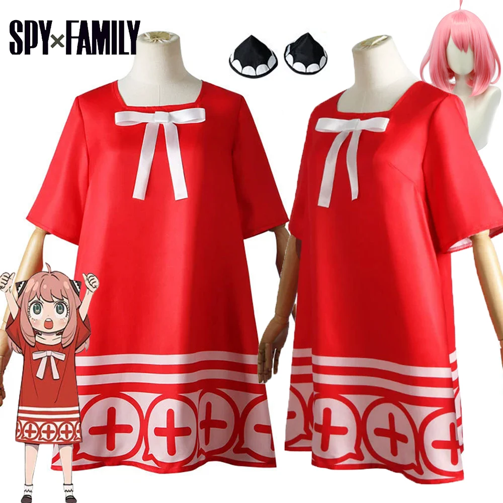 Spy x Family Anya Forger Red Dress Cosplay Costume
