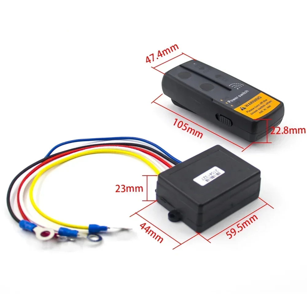 2.4G 12V 24V 50M Dual Digital Wireless Winches Remote Control Recovery Kit For Jeep ATV SUV Trailer 120W 100ft Universal