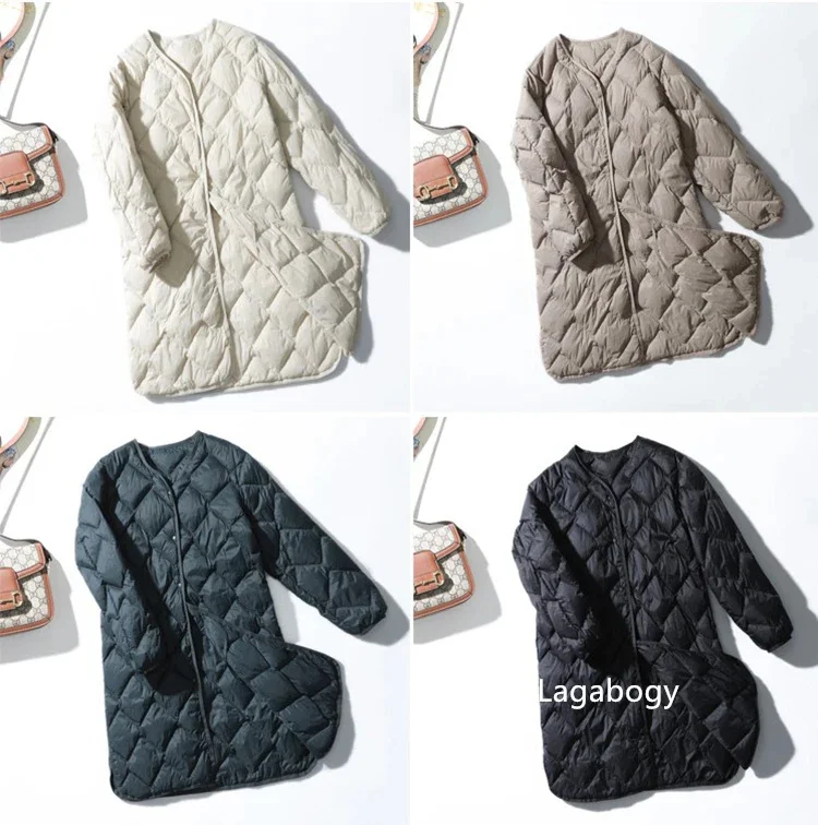 Lagabogy 2025 New Winter White Duck Down Coat Women Short Puffer Jacket Casual Warm Autumn Female Ultra Light Feather Parkas