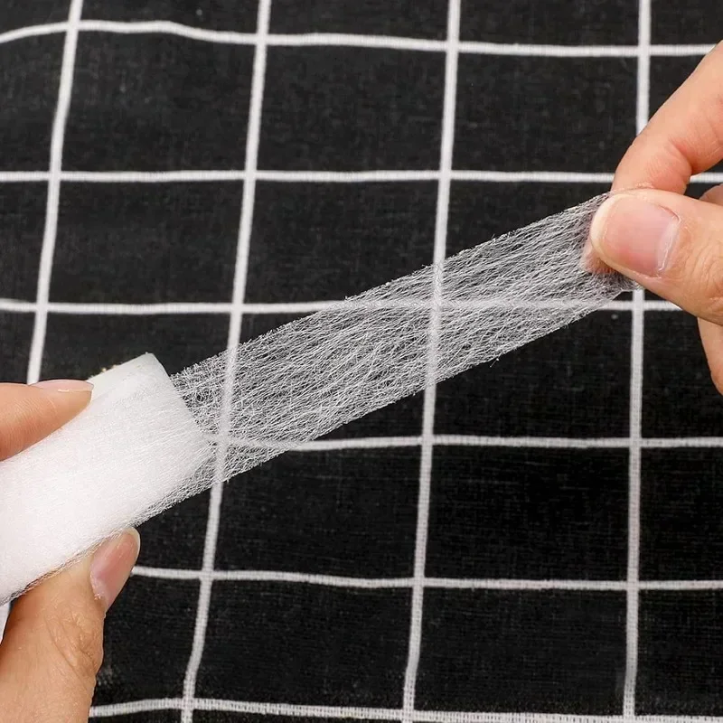 Sewing Double Sided Tape Double-sided Non-woven Interlining Adhesive Tape Iron On Hem Tape Edge Shorten Repair Pants for Hats Clothes DIY Sewing Crafts